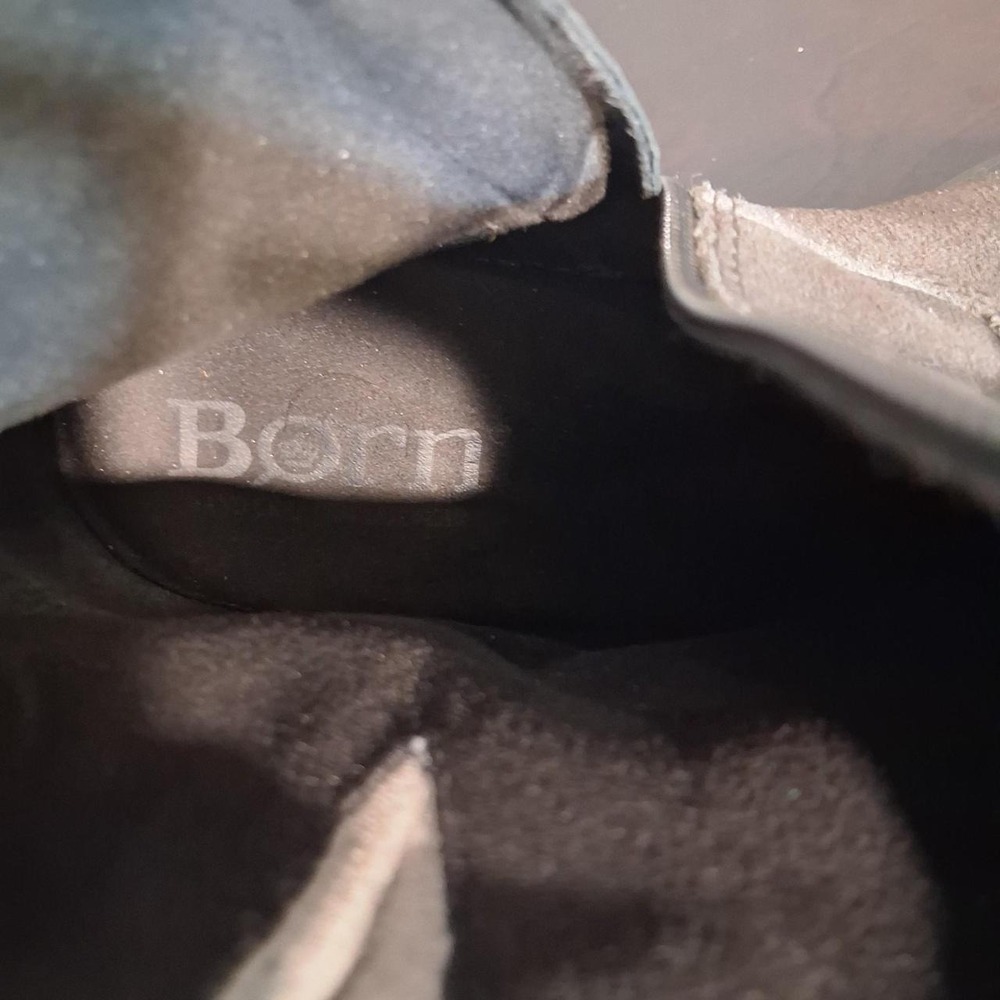 Born grey suede ankle boots with buckle detail. Biker streetwear grunge - Picture 6 of 7